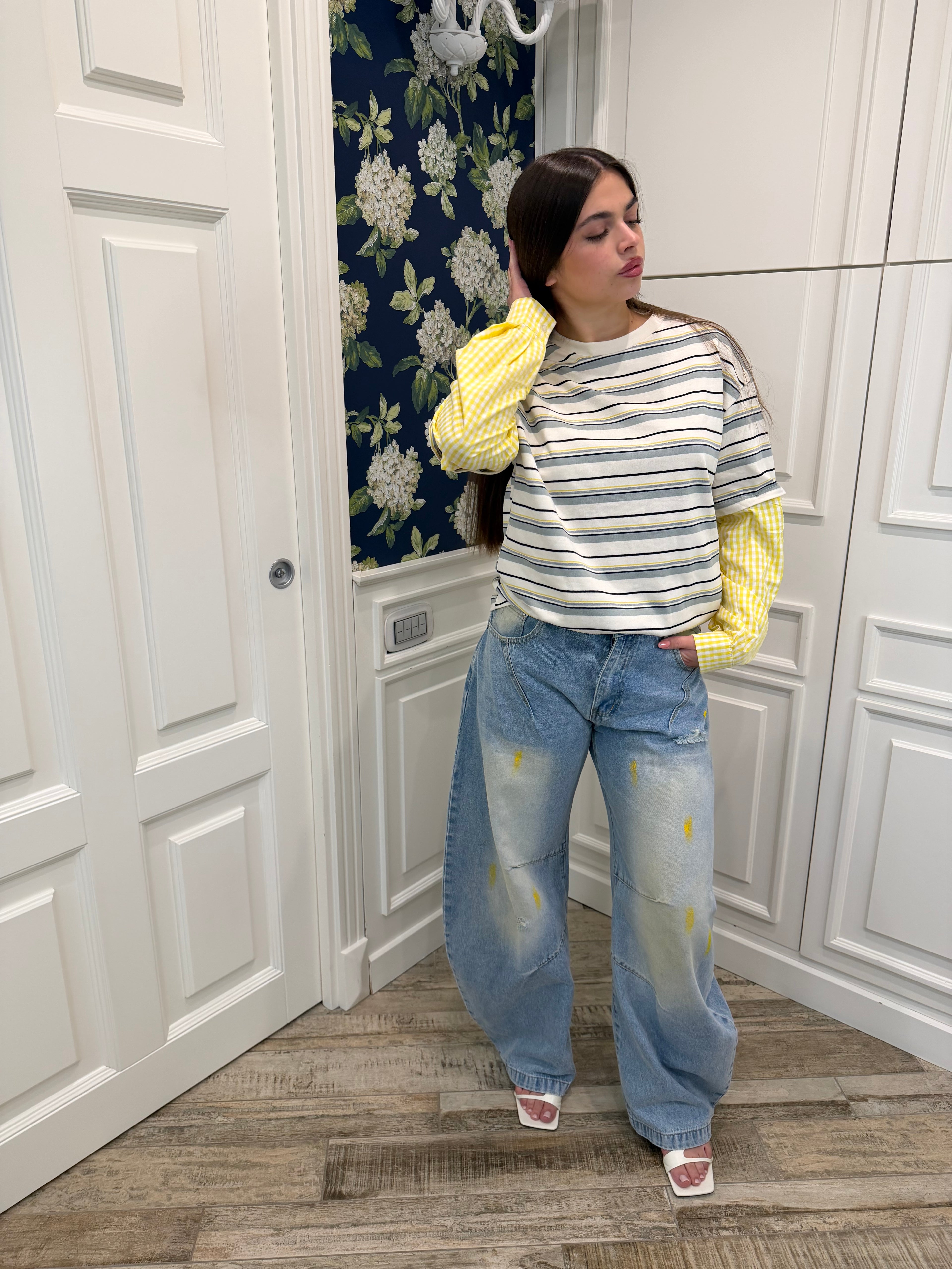 Maglia righe con Camicia