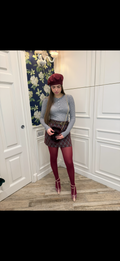Minigonna Bordeaux